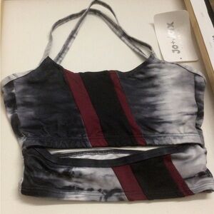 Jo + Jax Dancewear Activewear Youth Petra Crop Bra Size L Gray NWT